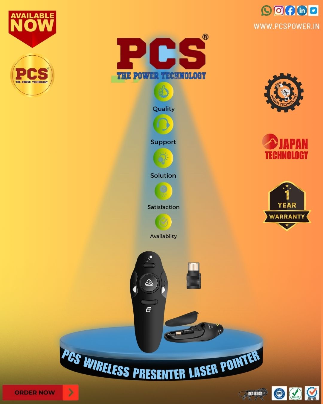 Wireless Presenter Laser Pointer